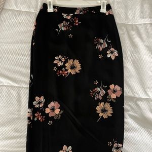Floral midi skirt